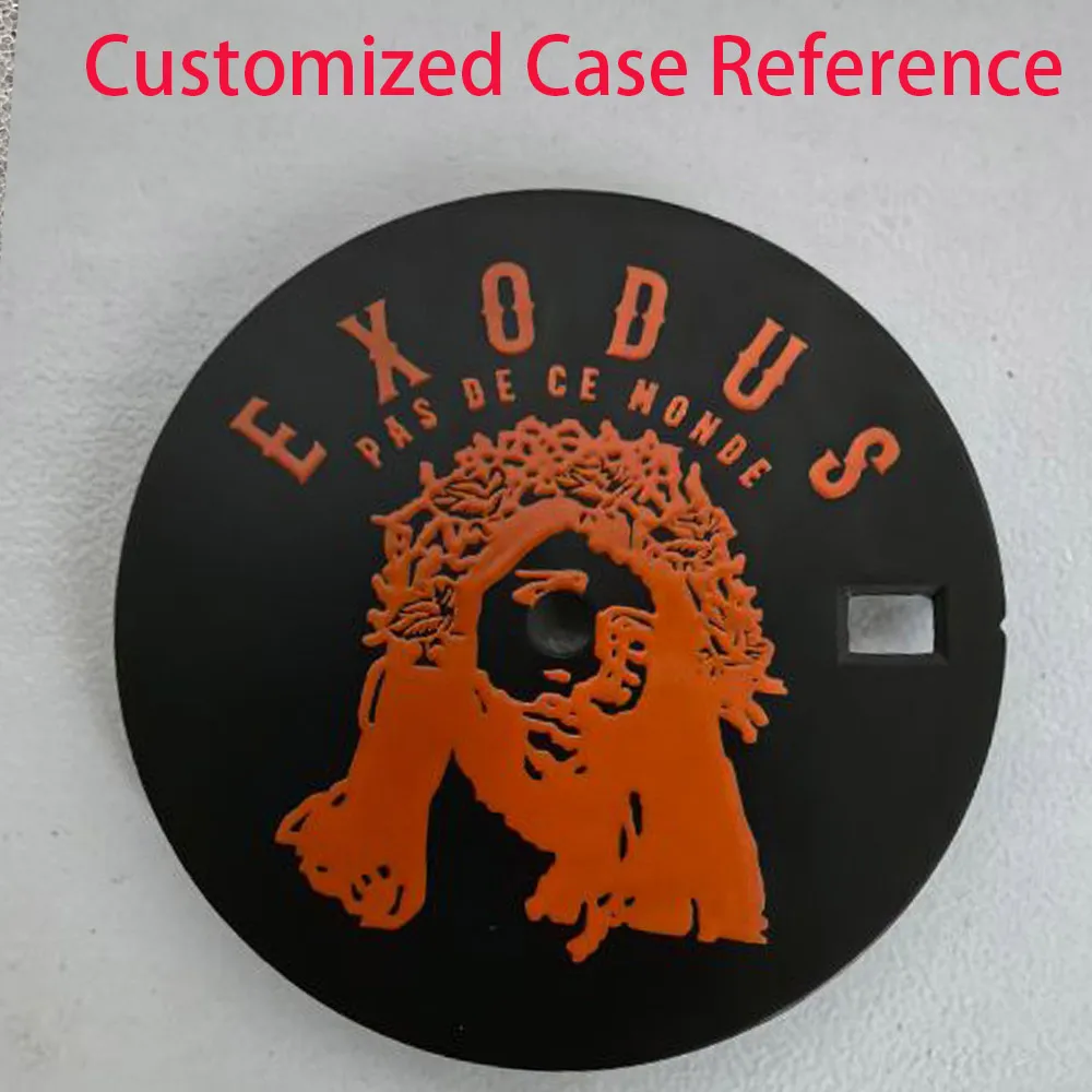 Customized watch case dial parts accessories NH35 NH36 VK63 pad printing LOGO Laser Print LOGO sticker LOGO Custom Name/Logo
