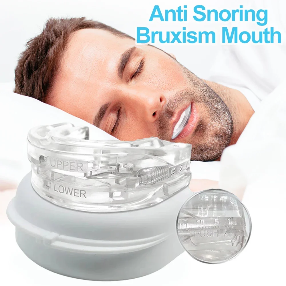 Anti-Snoring Mouth Guard, Adjustable Mouthpiece - Night Time Teeth Mouthguard & Sleeping Bite Guard for Bruxism and Stop Snoring