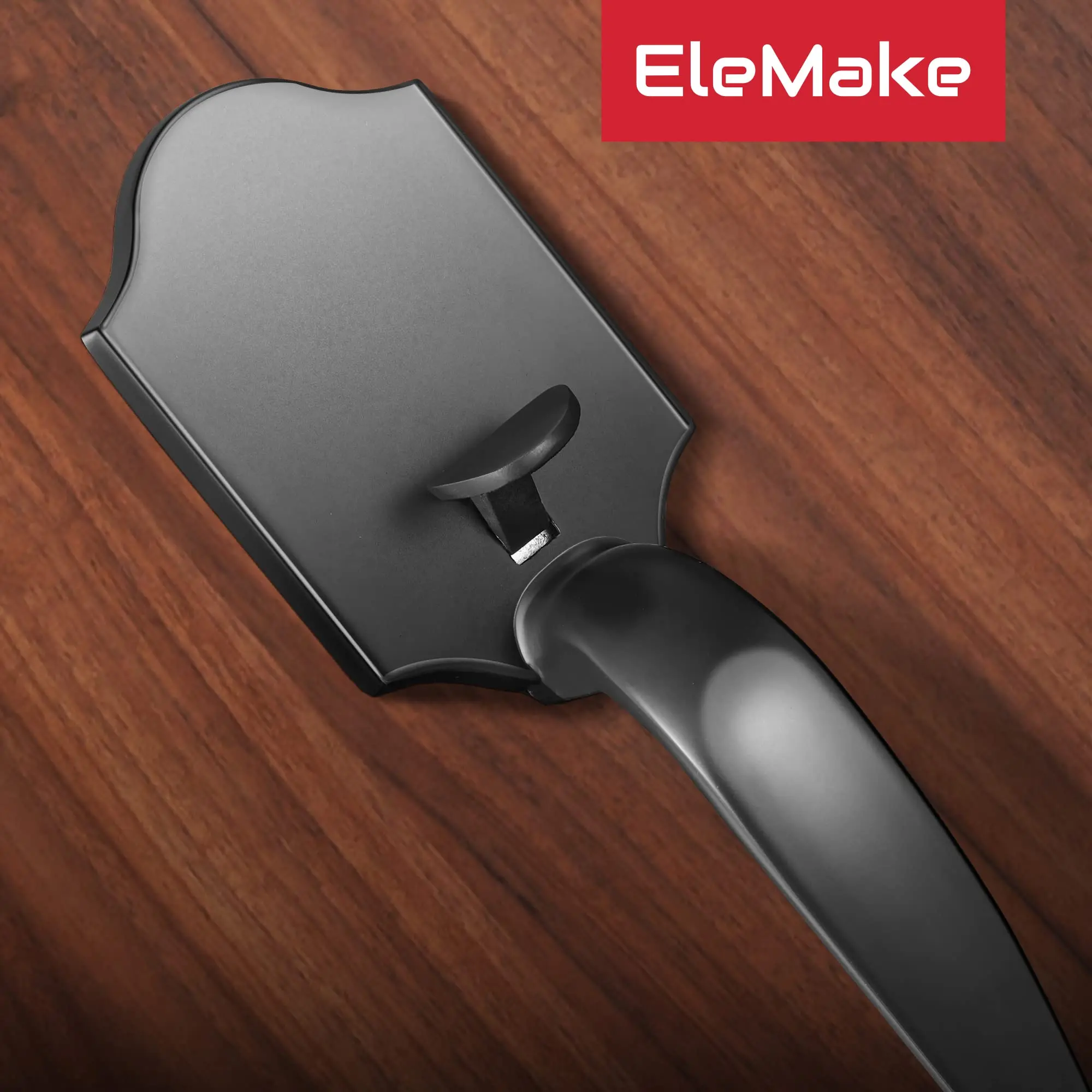 Matte Black Front Door Handleset Entry Passage Lock Set, Reversible Cove Knob Fit Left & Right Handed Doors, Modern Interior Exterior Entrance Door Hardware for Home Front Entry Doors