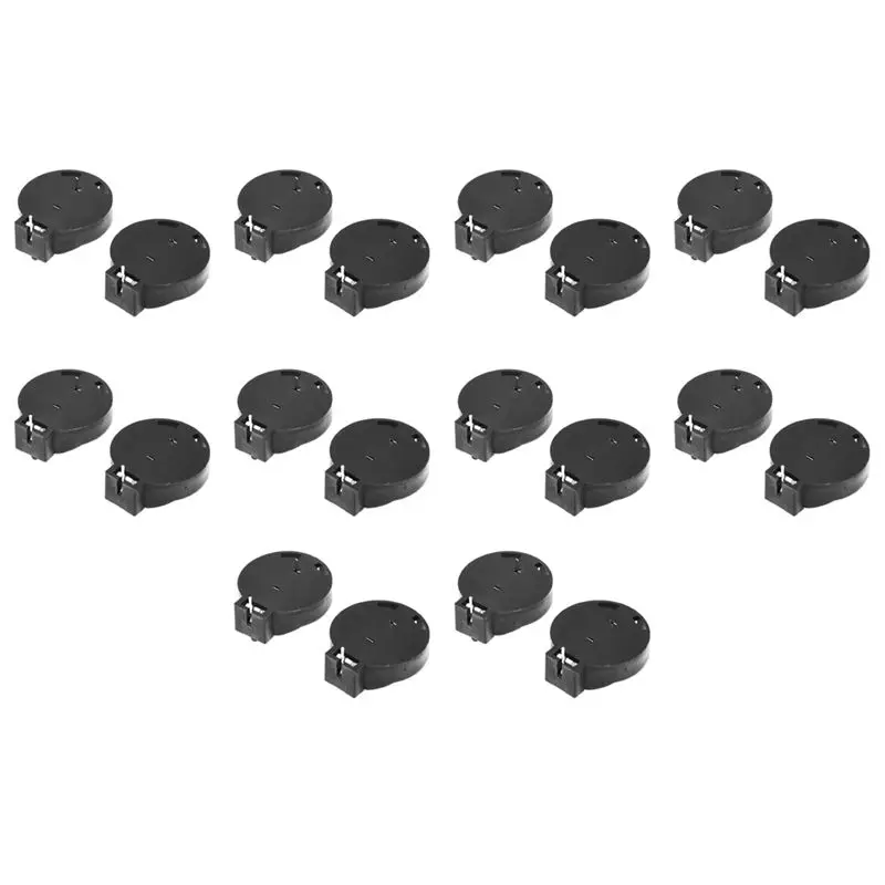 

ABUH-20 шт. Держатель-корпус для кнопочных батареек CR2450, 2 контакта, черный