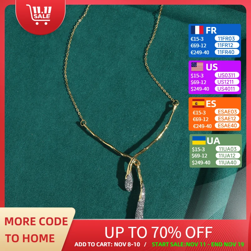

Vintage Rhinestone Water Drop Cross Necklace Gold Color Quality Luxury Brands Designer For Woman Accessories New Trends In 2025
