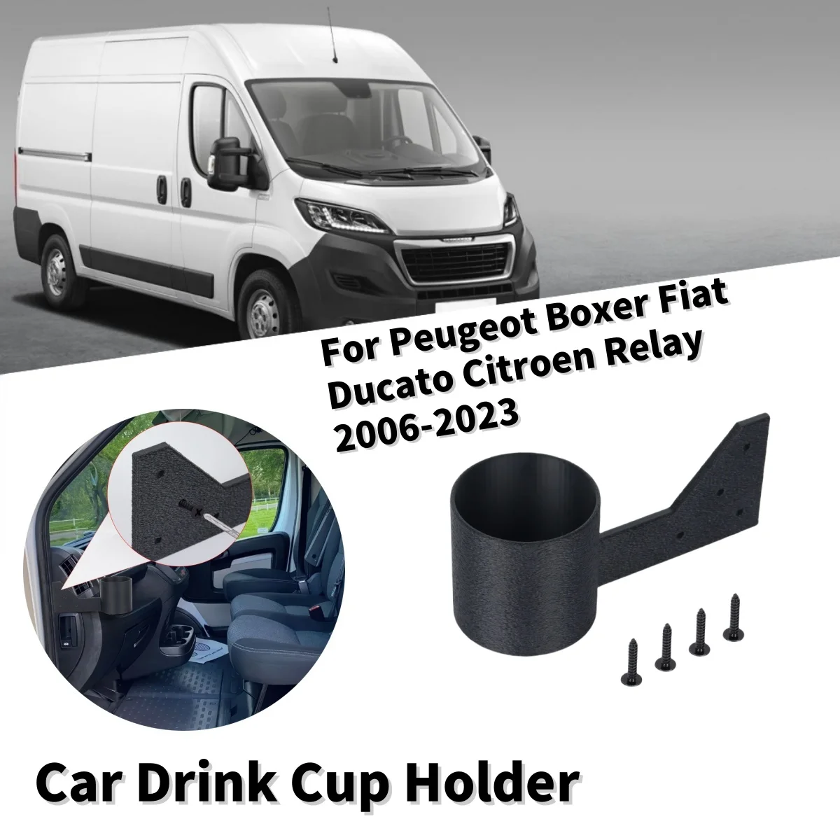 Car Drink Cup Holder Cup Mount Auto Vehicle Cab Cup Storage Rack Parts For Peugeot Boxer Fiat Ducato Citroen Relay 2006-2023