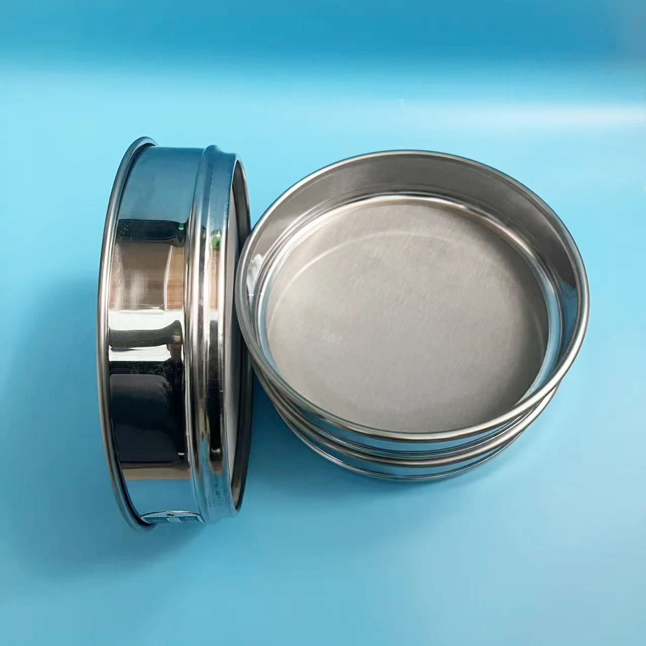 1 piece sieve mesh 20cm stainless steel double-layer punching frame 304 stainless steel mesh sampling sieve