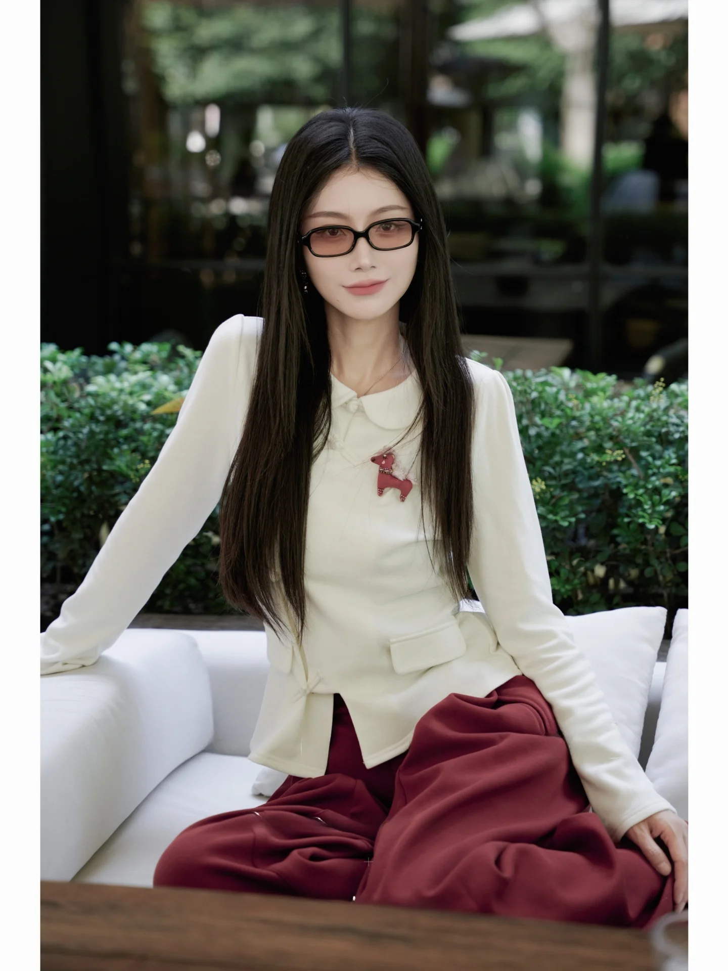 

Новый китайский кардиган с воротником-стойкой и боковыми пуговицами, женский, модный, оригинальный дизайн, приталенный, с длинными рукавами, однотонный