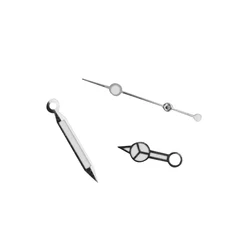 For ETA 2824 Movement Silver Plated Watch Hands Needles Kit For ETA 2824 Watch Movement Accessories Replacement Repair Part Tool