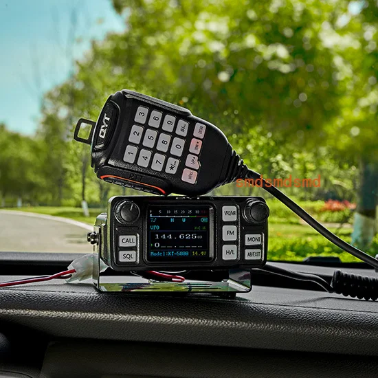 2025 New Arrival QYT KT-5000 Mini Vhf Uhf Detachable Front Panel 25w Long Range Dual Band Mobile Radio 20km