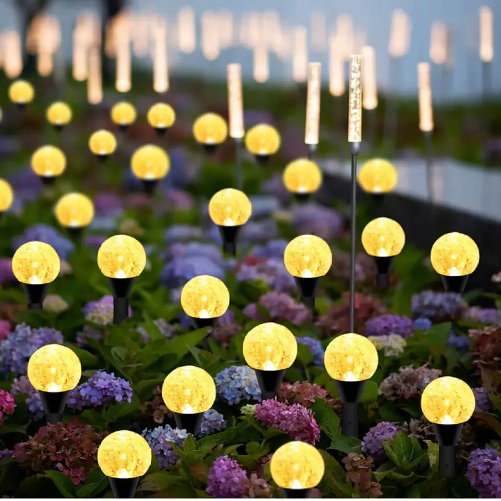 Waterproof Solar Bubble Ball String Lights Outdoor Garden Path Decorative Lamp For Christmas Party Holiday Landscape Decor