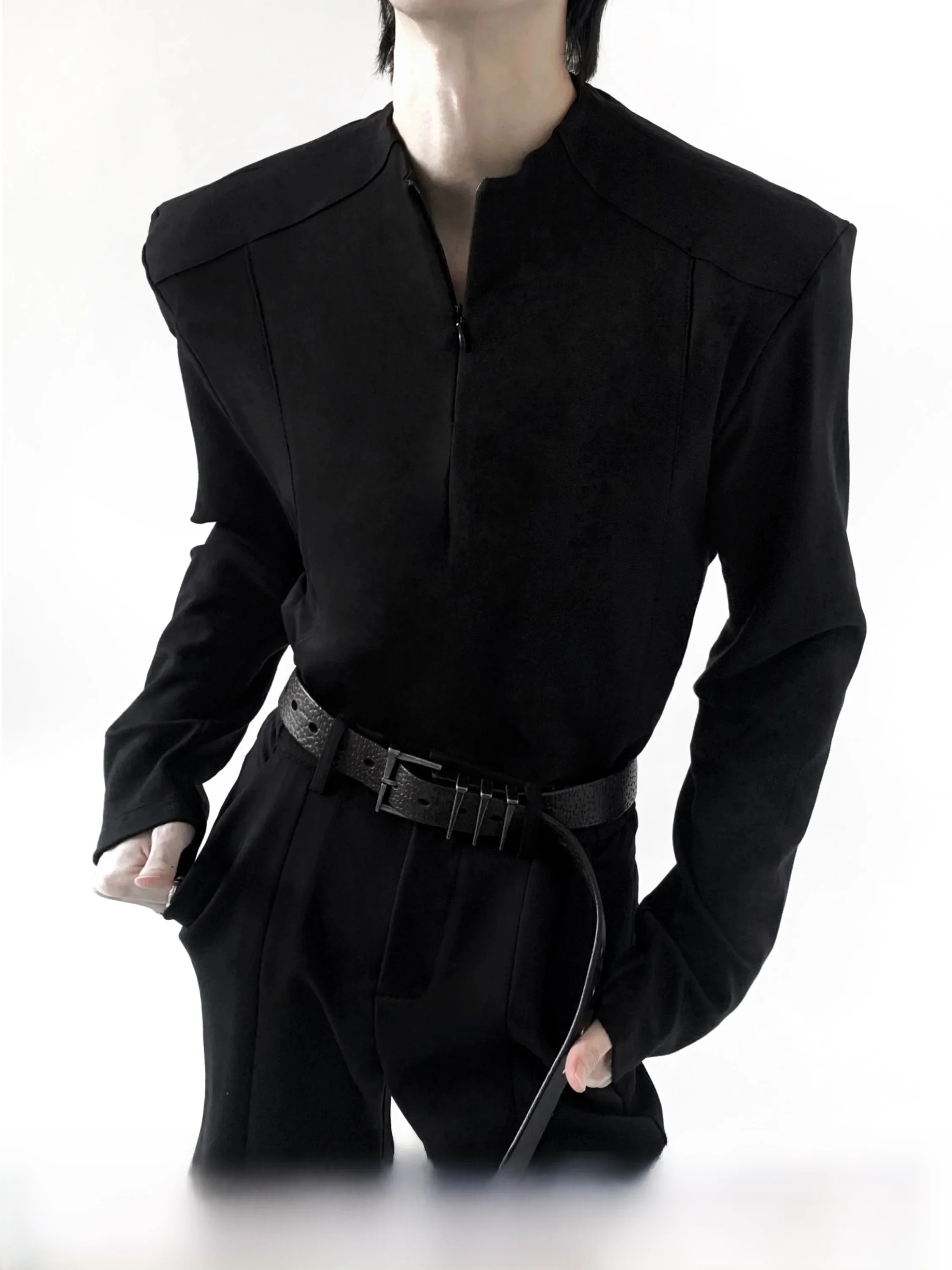 Men's Fleece Lined Goose down T-Shirt Thermal Base Layer Shirt Winter Warm Inner Wear Half Zip Standard Fit City Walk Outdoor