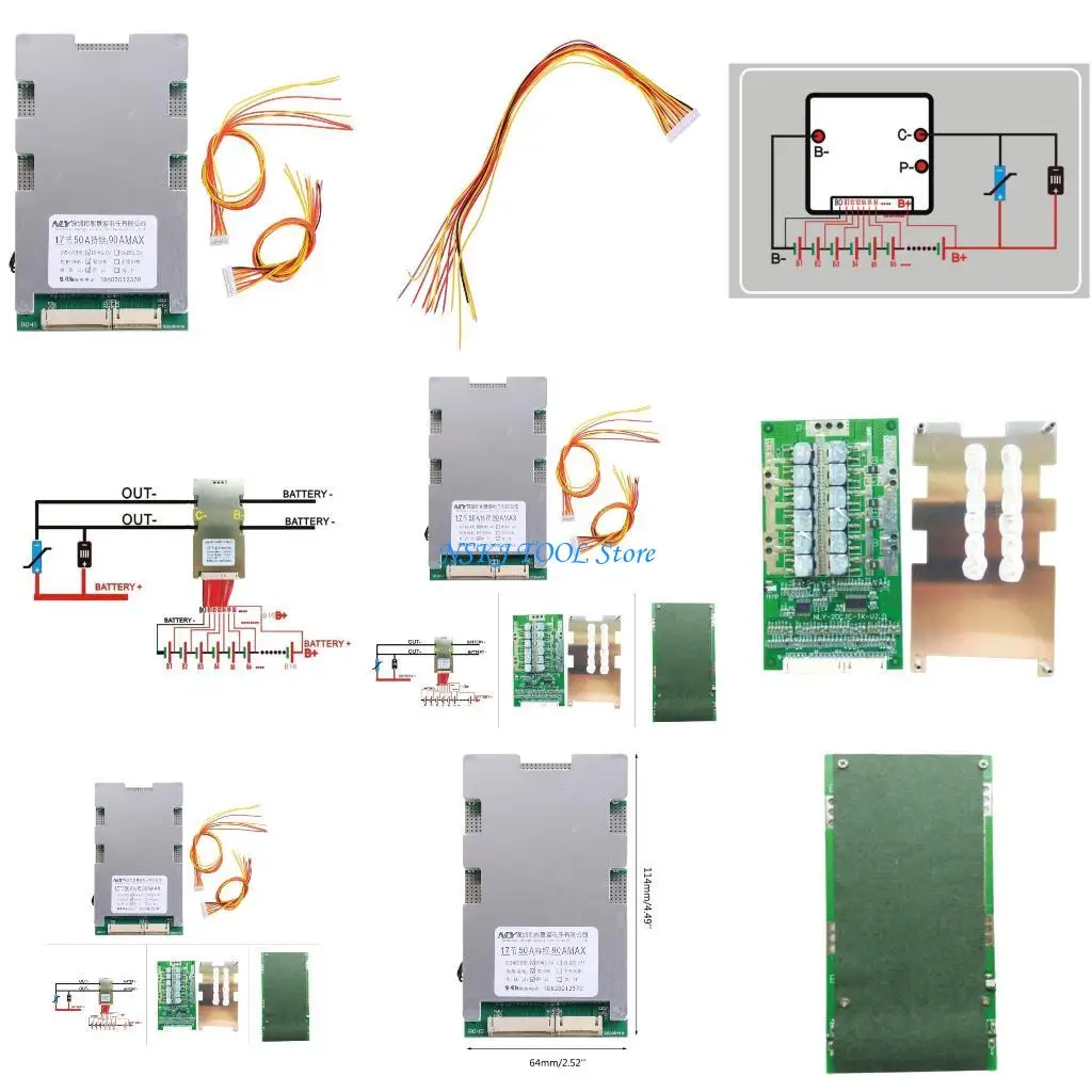 

L8RC Upgrade Battery for Protection Board 17S 60V 50A Li-ion Cell Battery for Protection PCB Board With Balance Function
