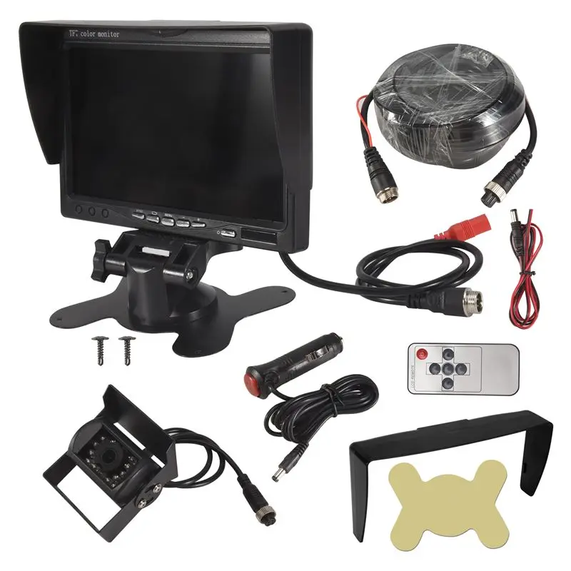 

M49K-Car AHD Rear View Camera With Monitor For Truck Parking Trailer 24V Reverse Camera, Reverse Image 7 Inch Car Monitor