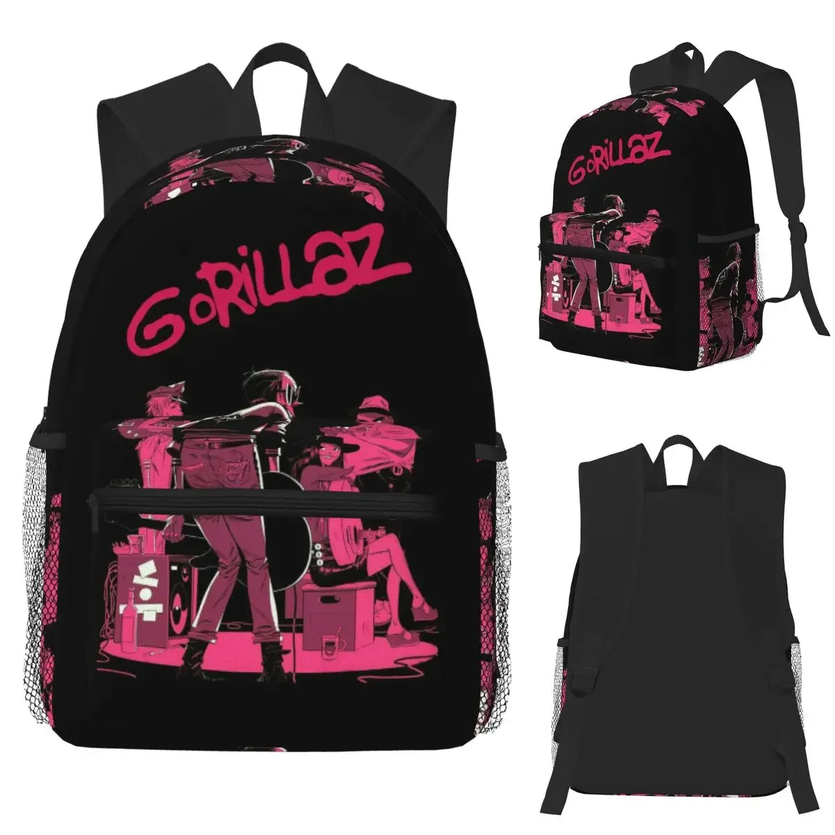 

Band Gorillaz Student Backpack School Bag Hiking Travel Daypack for Boys Girls Fashion Bookbag Shoulder Bags