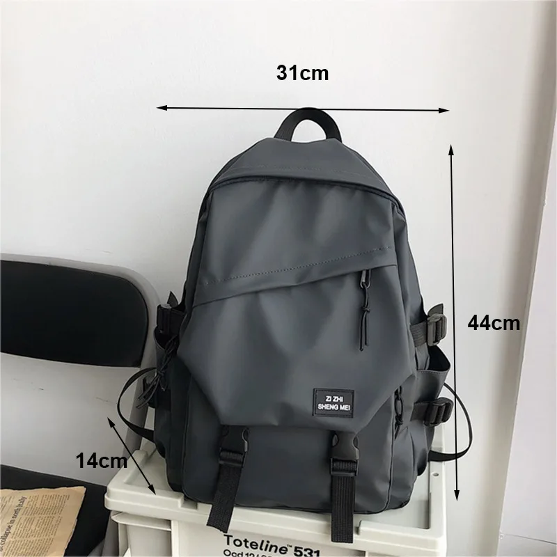 New Pu Leather Casual Backpack Men College School Bags Unisex Waterproof Notebook Backpacks Luxury Designer Laptop Bag For Men