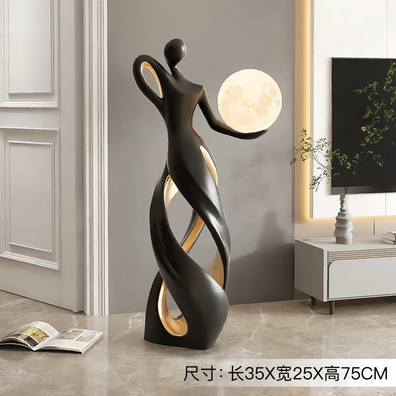 Artistic Figure Floor Lamp Ornament Standing Lamps Sculpture High-end Hotel Home Decor Atmospheric Lighting