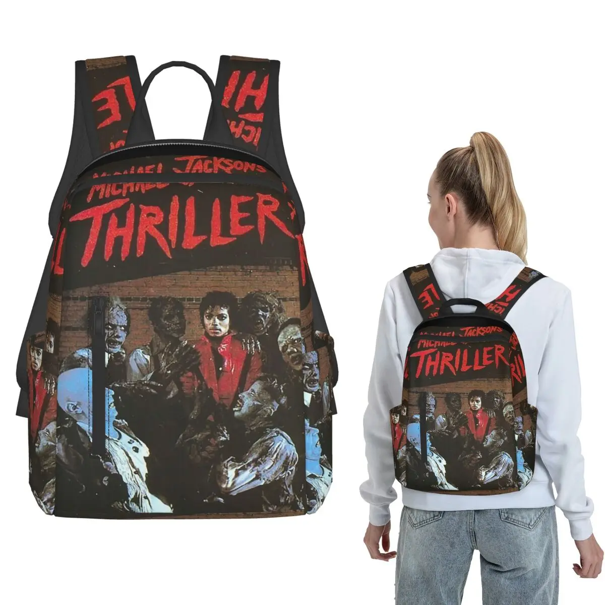 Pop Music Michael J-Jackson Backpack Daypack Boys Girls BookBag School Bag Shoulder Bags for Men Women