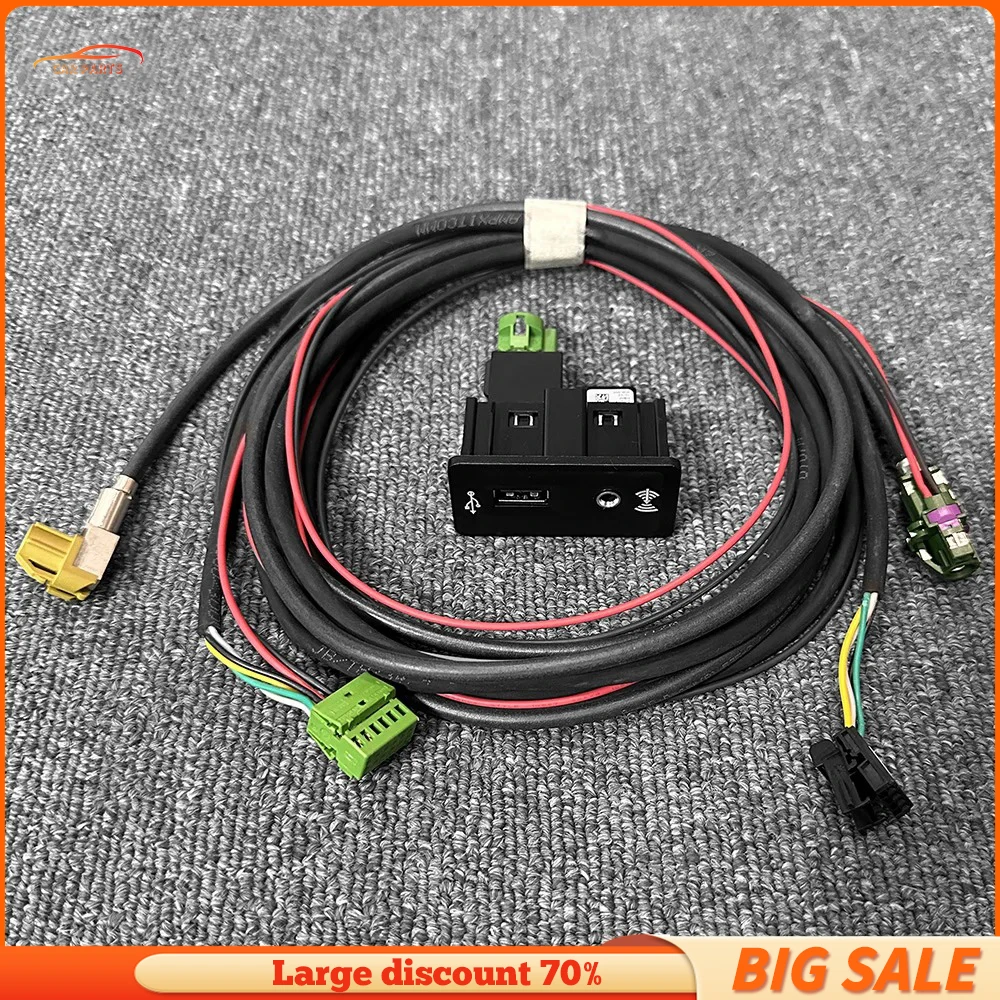 Image of CarPlay Medienwiedergabe USB-AUX-Schalter MIB2 MDI USB AMI Adapter Steckdose für VW Golf 7 MK7 VII für Passat B8