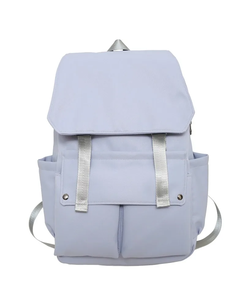 Backpack solid color simple daily travel both practical large backpack Oxford cloth breathable anti-splash college backpack