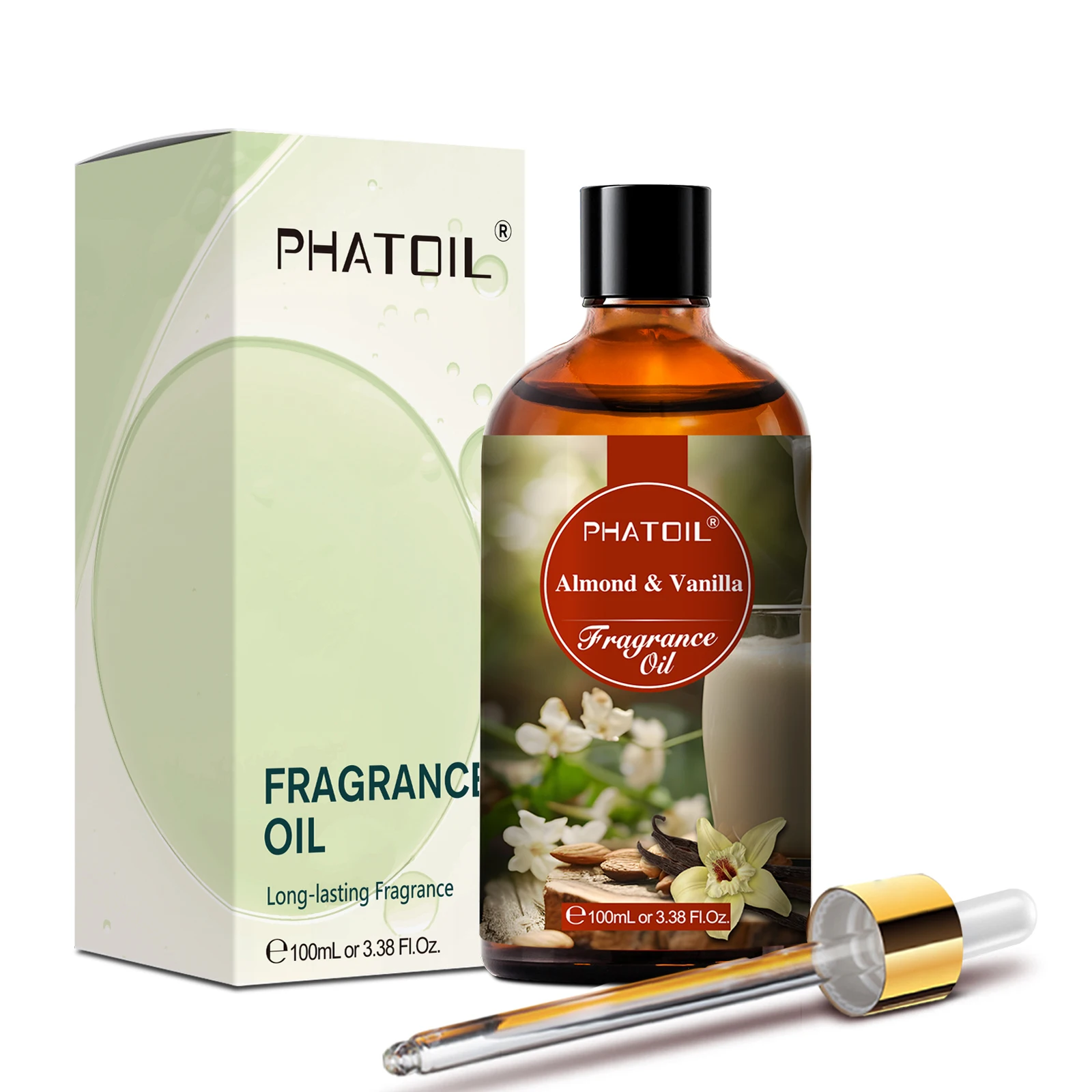 PHATOIL 1PCS 100ml Fragrance Oil For Aromatherapy DIY Perfume Candle Making,Sweet Fruit Candy Fruit Carnival Almond Vanilla Oil