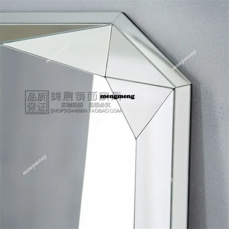New design Simple and modern three-dimensional decorative mirror, bedroom cloakroom full-body mirror, floor-to-ceiling wall-moun