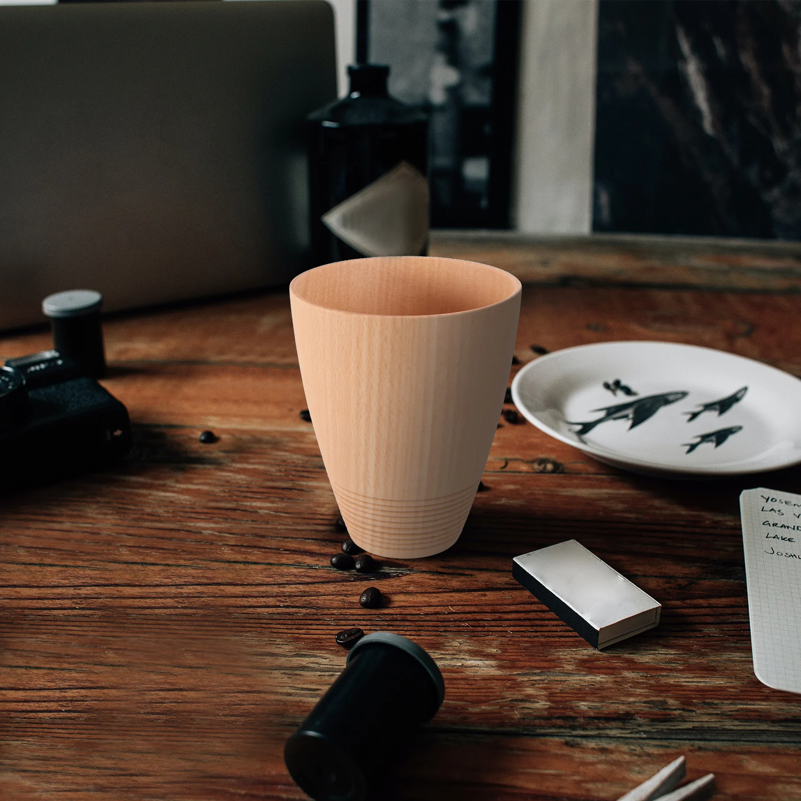 

Wooden Cup Natural Wood Eco Friendly Reusable Adult Cups Smooth Edge Easy Clean Tea Coffee Mug Water Cup Milk Mug Kitchen Bar