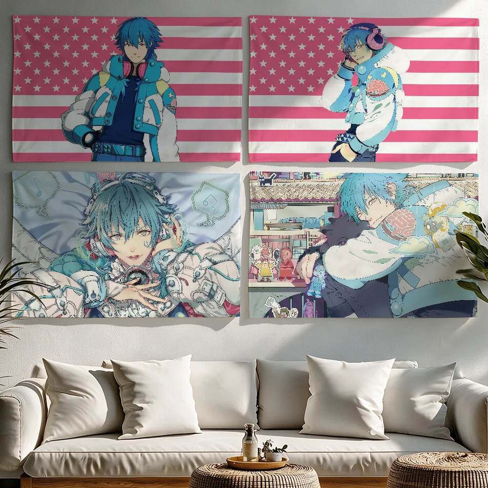 Aoba Seragaki DRAMAtical Murder Anime flag Tapestries Outdoor Parties Bedrooms Living Rooms Dorm Rooms Wall Decor Banners Gifts