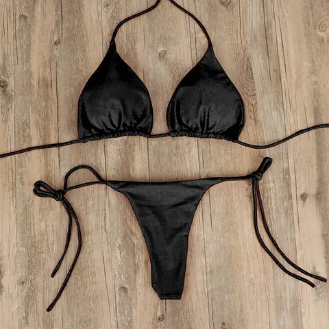 Traje de baño de verano para mujer, conjunto de Bikini Sexy con sujetador acolchado de realce, Tanga, traje de baño de dos piezas, ropa de playa, trajes de baño sexis para mujer