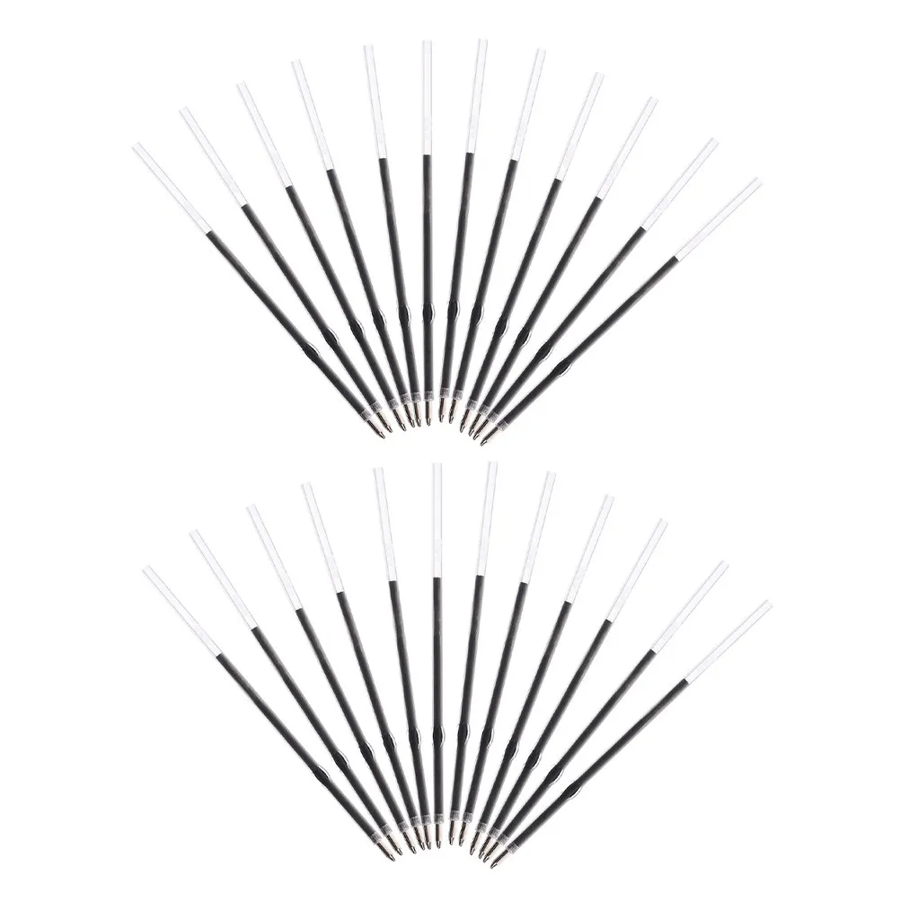400Pcs Office Ballpoint Pen Refills 0.7mm Black Ink Fast Drying Consistent Flow Replaceable Core Ideal for Signatures Detailed