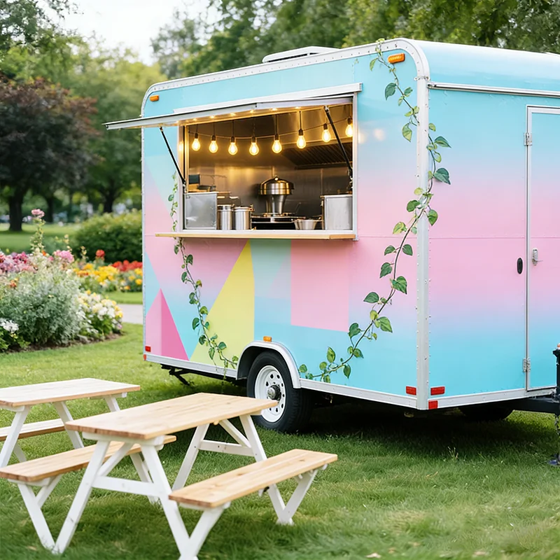 High Capacity Food Trailer with Double Stacked Ovens and Holding Cabinets for Large Event Catering