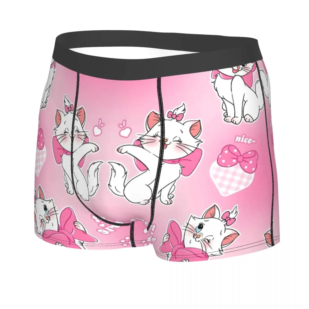 Personalizzato Divertente Animale Divertente Marie Cat Boxer Pantaloncini Mutandine Mutande maschili Stretch Cartoon Movie Slip Intimo
