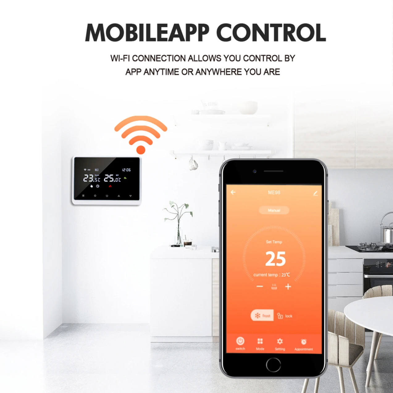 Inteligentny termostat WiFi ME – Smart Home Package recenzja i cena