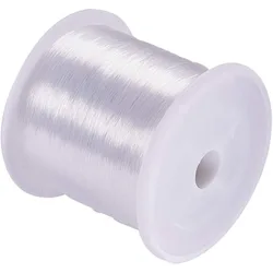 110 Yards Clear Invisible Craft Nylon Thread 0.25mm Monofilament Fishing Line Bead String Cord for Gemstone Jewelry DIY Making