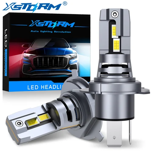 XSTORM H4 bombillas de faros LED Canbus 9003 HB2 haz alto y bajo 20000LM luces de coche superbrillantes 24 CSP Turbo lámparas de diodo Led 12V