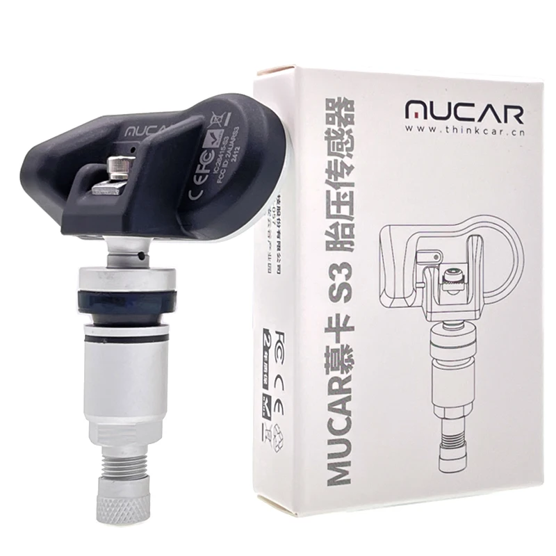 Mucar S3 Sensor TPMS 315MHz 433MHz Car Tire Pressure Diagnosis Tool Universal Sensor Programmable TPMS Update Thinkcar S2 S3