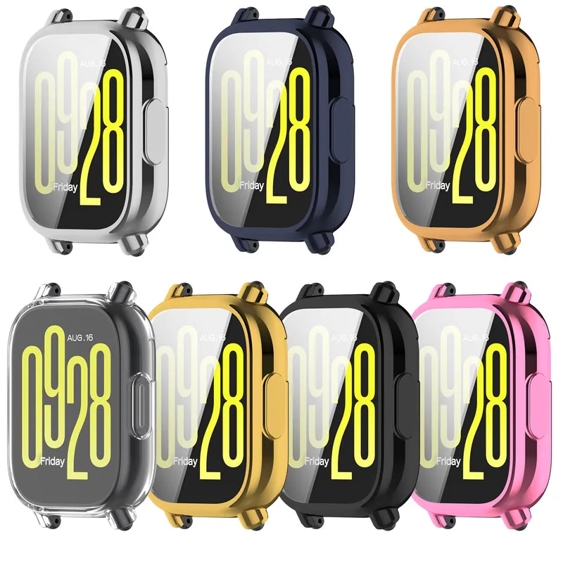 Funda chapada para Redmi watch5 Lite Samrt correa de reloj parachoques completo TPU cubierta protectora accesorios Protector de pantalla