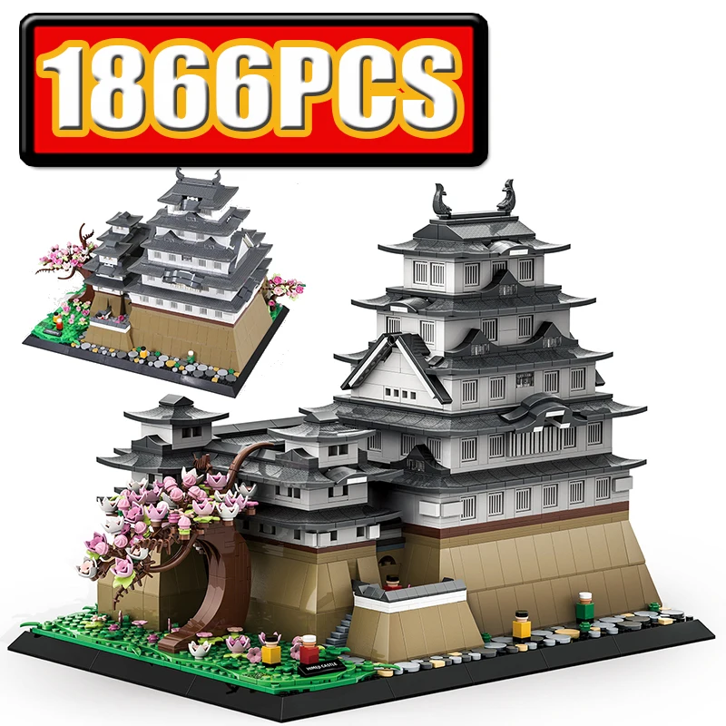 

1866 Pieces Himeji Castle Building Set Great Gift Himeji-Castle Japan Model Landmark Construction Brick Home Set Decor