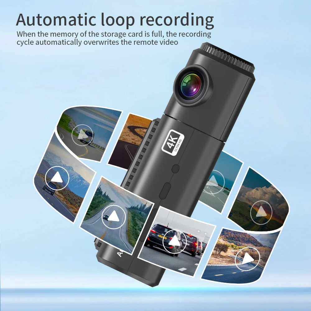 Auto Sight Starvis 2 High Quality Dual Lens Dash Cam 4K Car Recording DVR Motor Blackbox With Night Vision WDR Black Color