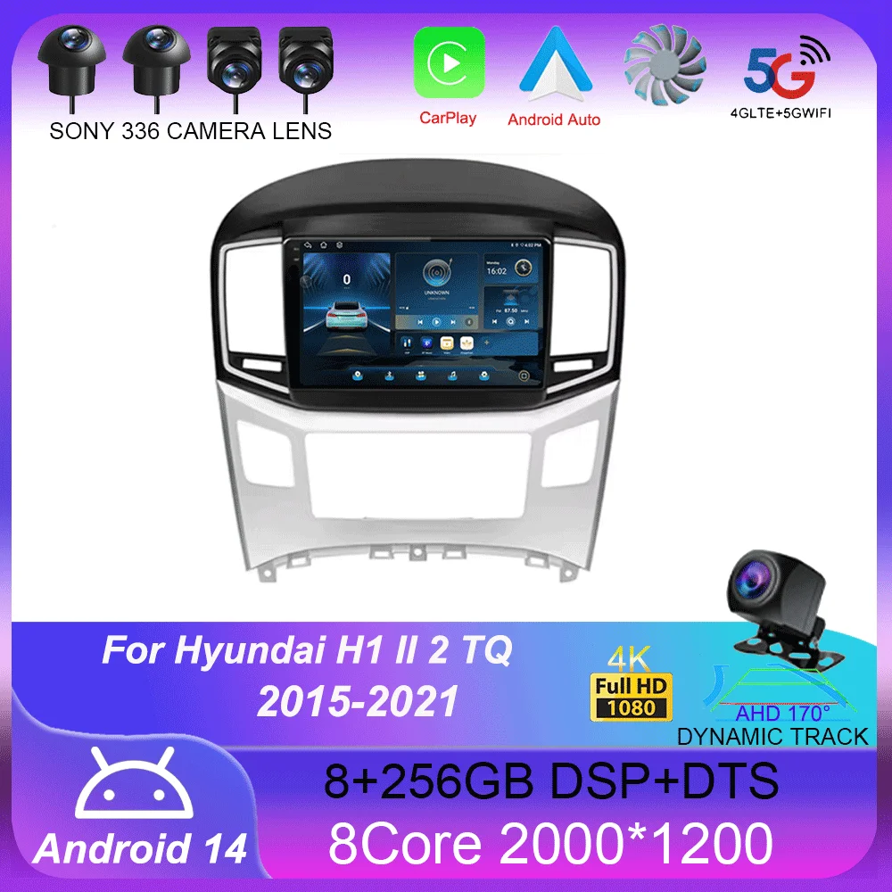 

Android 14 For Hyundai H1 II 2 TQ 2015 - 2021 Car Radio Multimedia Video Player Navigation stereo GPS