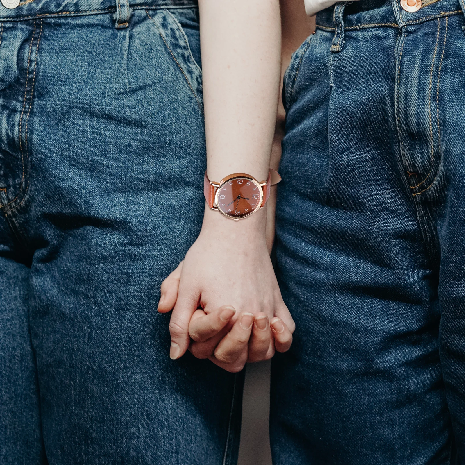 

Quartz Watch Brown Pu Strap Casual Lady Wristwatch Simple Design For Daily Party Women Quartz Watch Use