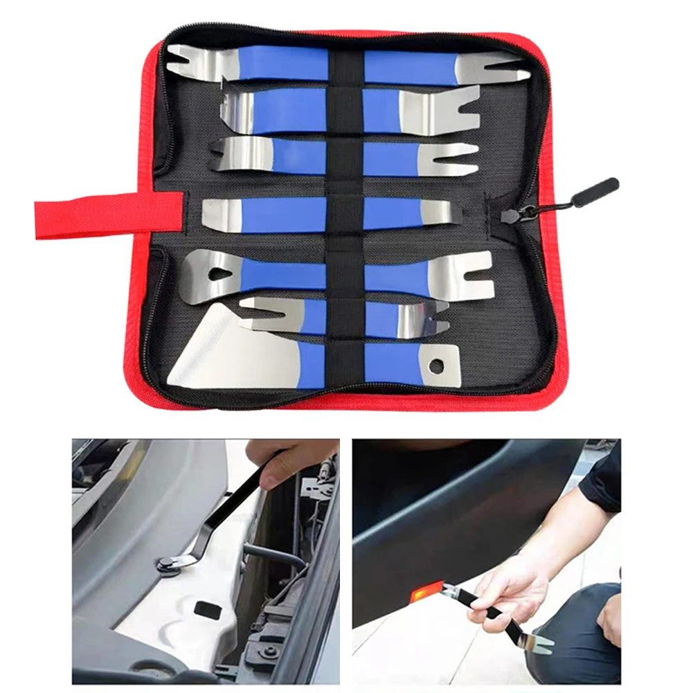 

Auto Trim Removal Tool Kit Scratch Pry Plastic Tool Car Door Clip Panel Audio Dashboard Blades Dismantle Interior Repairing Tool