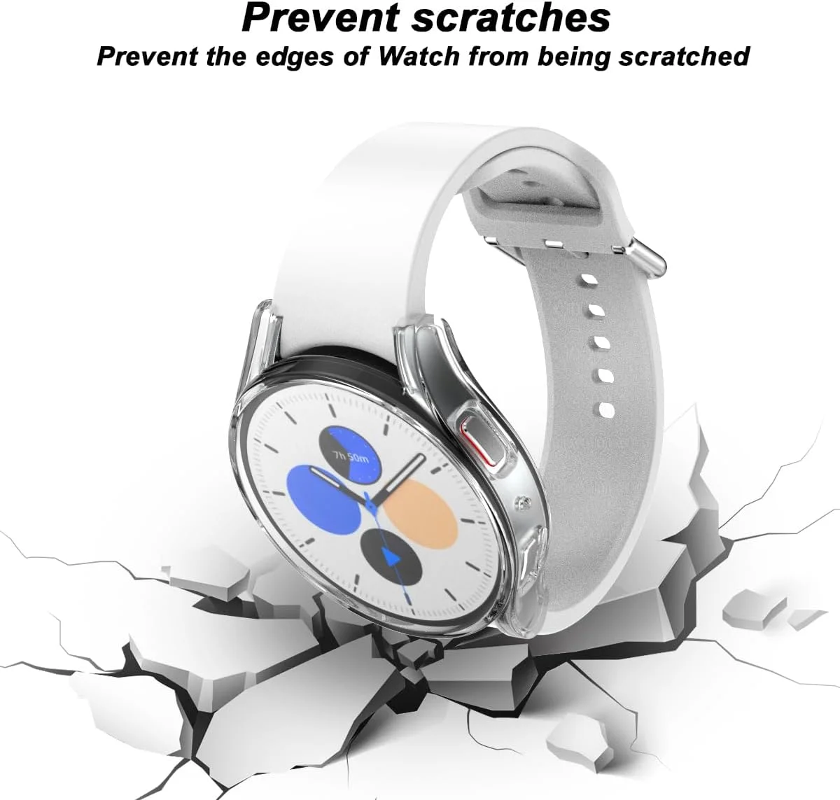 TPU Protective Case for Samsung Galaxy Watch 6/5/4 TPU Bumper Cover Screen Protector Galaxy Watch 4 5 6 44mm 40mm
