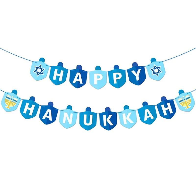 Hanukkah decorating party banners Holiday party garland Hanukkah supplies