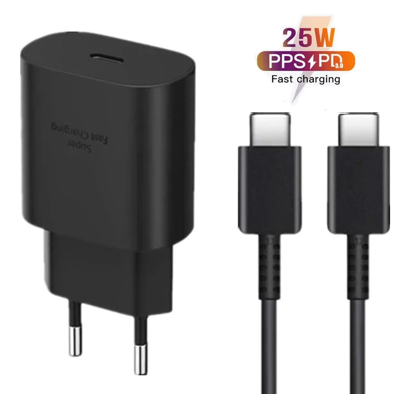 Hot Selling 25W PD USB-C Charger travel adapter for Samsung  note 10 note 20 S21  Type C power adapte  For Samsung Charger