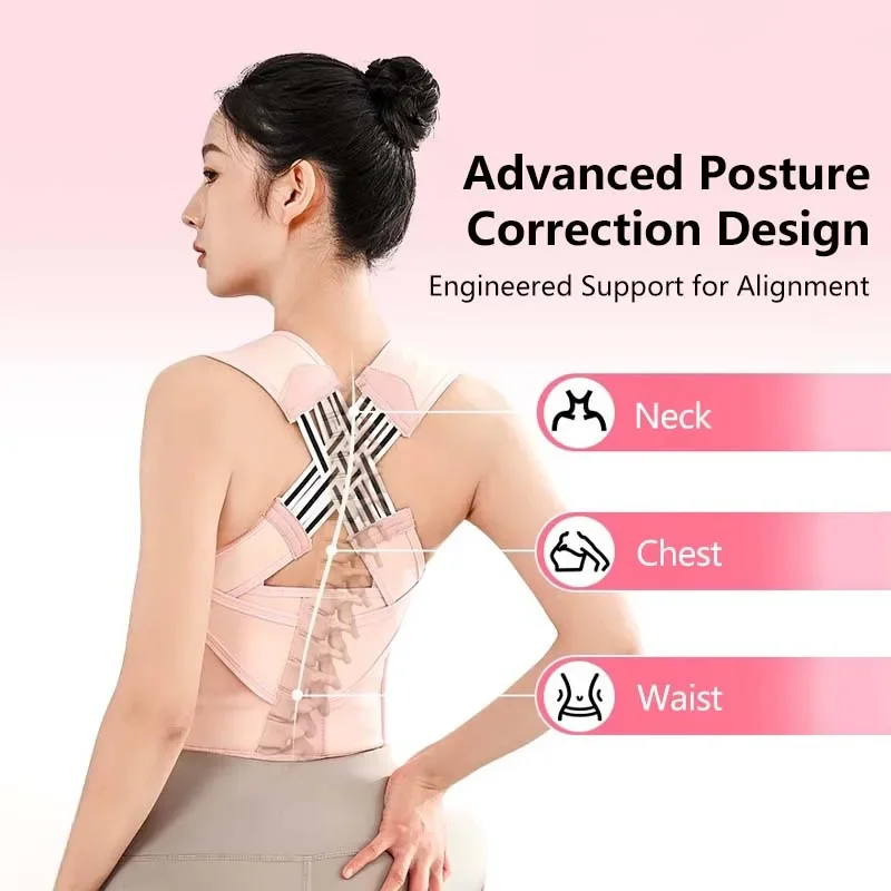 Adjustable Posture Corrector Shoulder Brace Back Spine Support Belt Unisex Yoga Gym Correction Corset Men Women