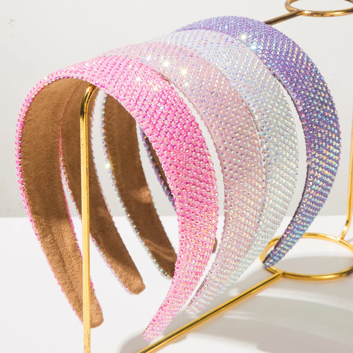 

Korean New Simple Fashion Temperament Full of Diamonds Wide Edge Headband Women's Shiny Versatile Hair Accessories