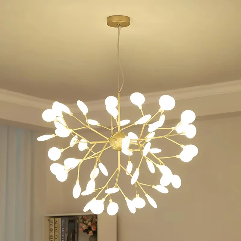 Nordic Creative Chandelier Living Room Kitchen Bedroom Study Pendant Lamp Modern Household Firefly Restaurant Lighting Fixtures