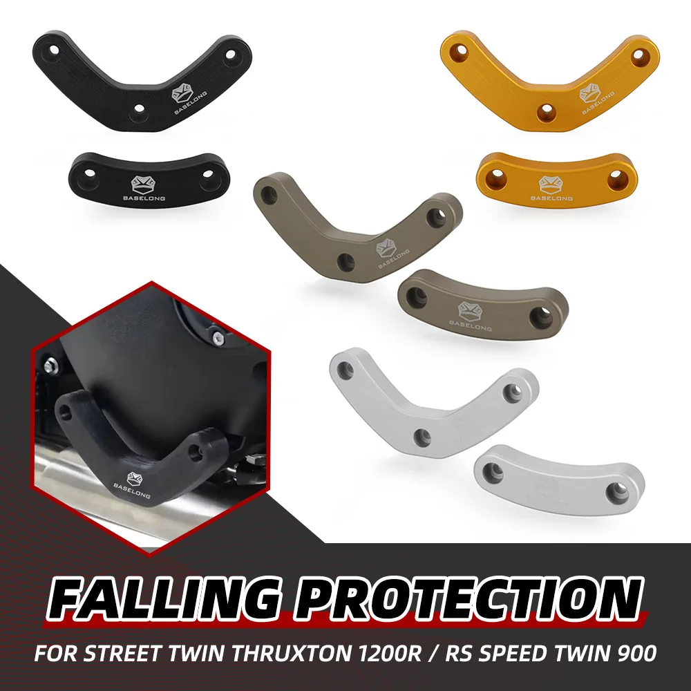 For Street Twin Thruxton 1200R / RS Speed Twin 900 Left & Right Engine Case Slider Protect Set Speed Twin 1200 2016-2023 2024