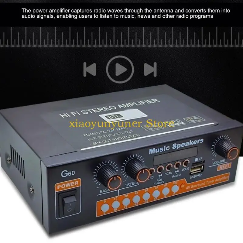 P9JB 2.0 Channel Highly Power Stereoes Amplifiers Bluetooth-compatible 5.0 USB TF Card Inputs Home Sound System