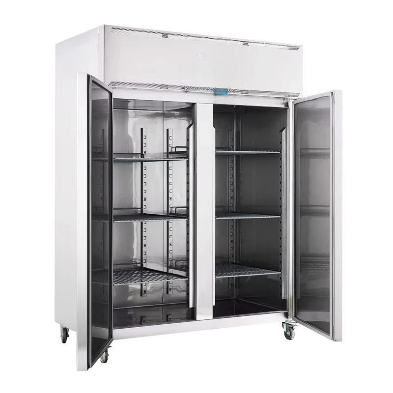 304 Stainless Steel Commercial Refrigerator Upright Chiller -16~22 Degree Commercial Freezers Kitchen Refrigerators
