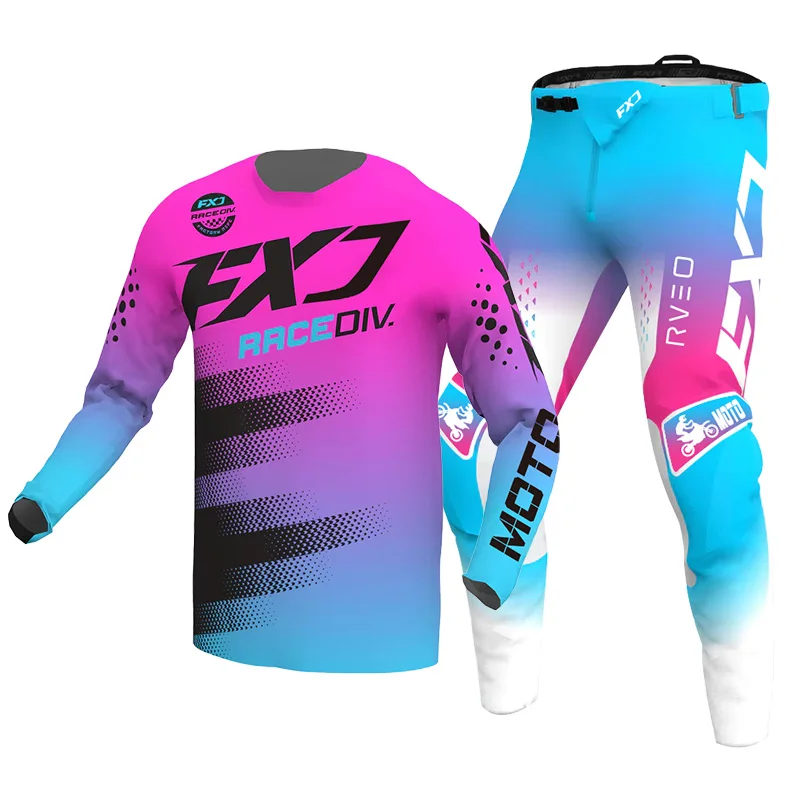 motocross gear set racing suit Off-road MX Enduro MOTO Mens Kits Women's Motorcycle Combo white Pink black red green