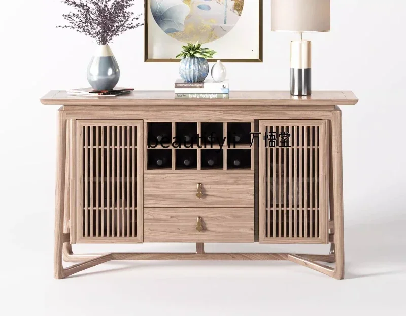

S lt New Chinese ash wood solid wood side cabinets, storage lockers, display cabinets