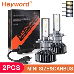 Heyword-車のヘッドライト,LEDライト,160w,1860 cspチップ,3000k/4300k/6000k,h4,h7,h11